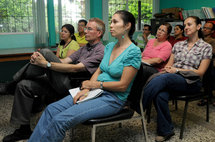 Público en la presentación en el Inisa