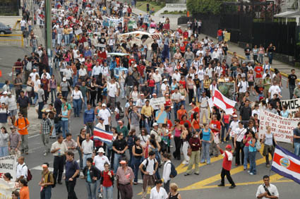 Marcha contra el TLC