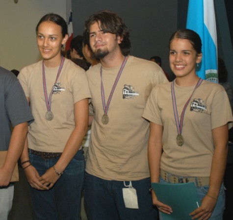 Viviana Morera, Alberto Morales y Marcela Benavides