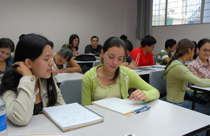 Estudiantes en aula