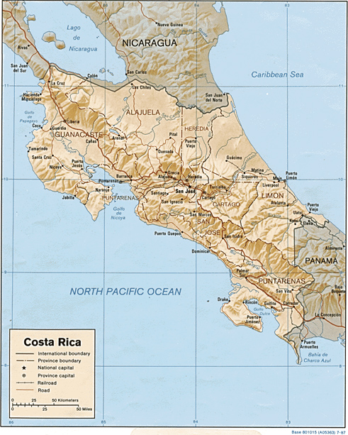 Mapa de Costa Rica