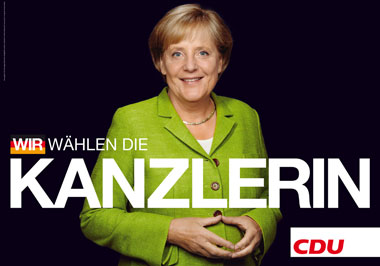 Imagen de la campaña de Angela Merkel
