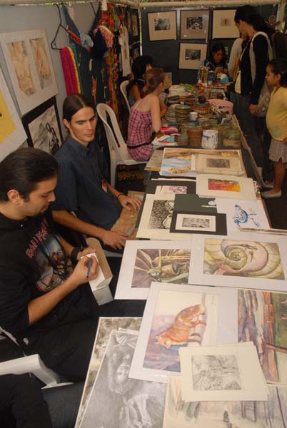 Artistas feria de Bellas Artes