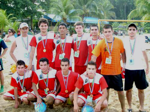 Equipo de fútbol playa