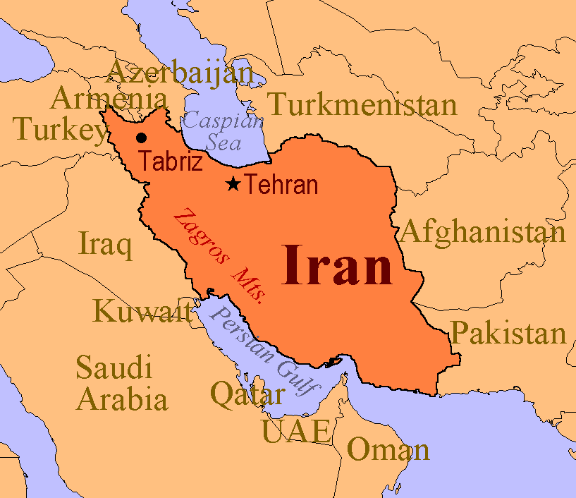 Mapa Irán