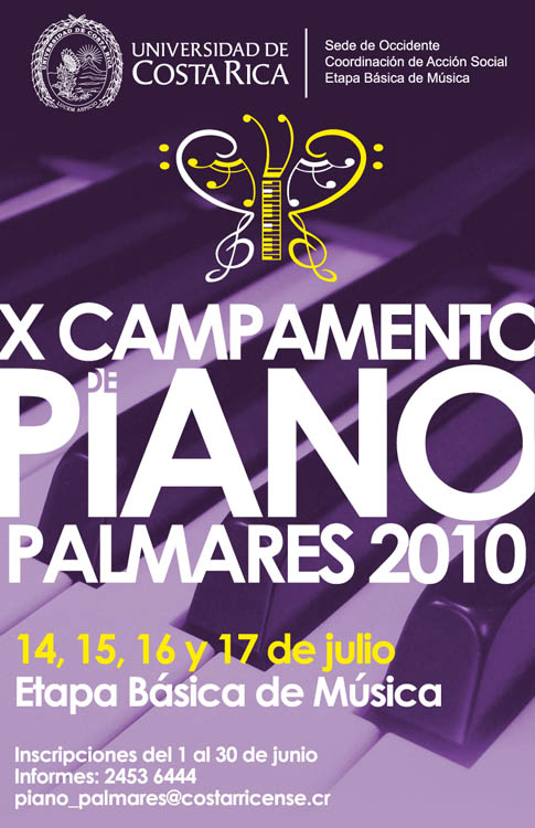 Afiche campamento de piano 2010