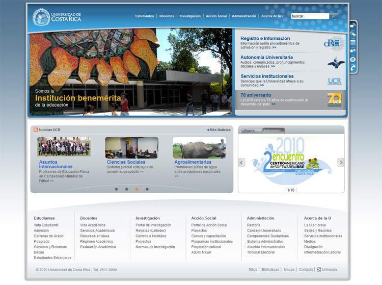 Sitio web UCR