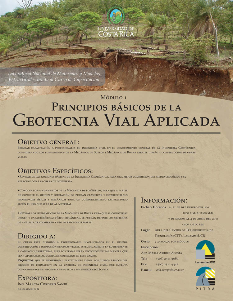 Afiche curso geotecnia