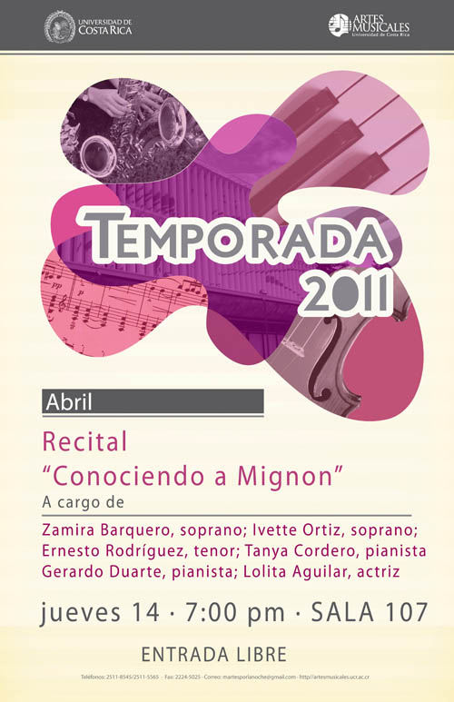 Afiche concierto Mignon
