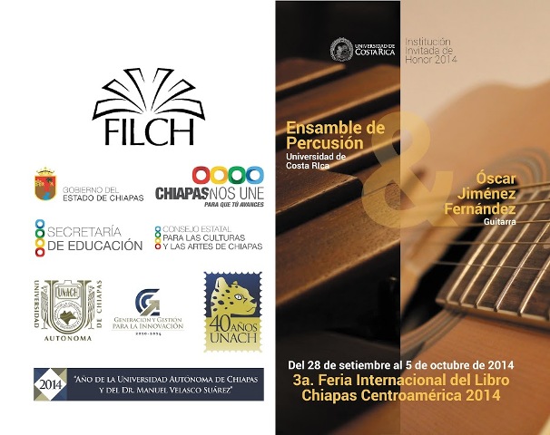 afiche de la Feria del Libro de Chiapas 2014