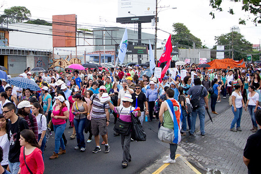 Marcha en San José