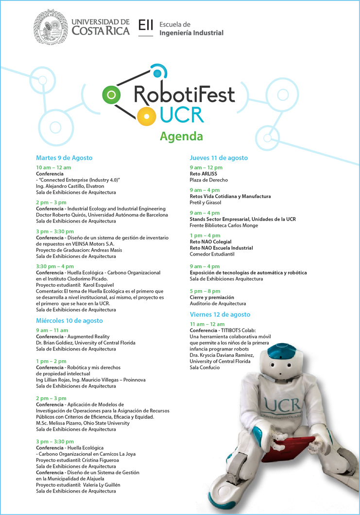 Agenda RobotiFestUCR 2016