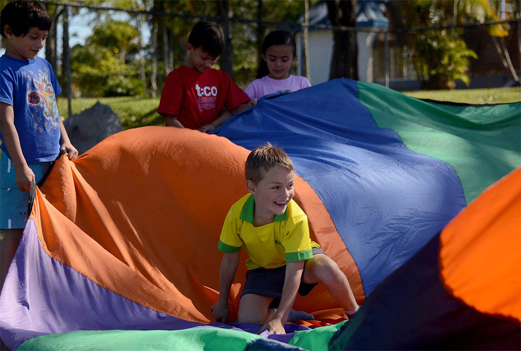 Niños en campamento