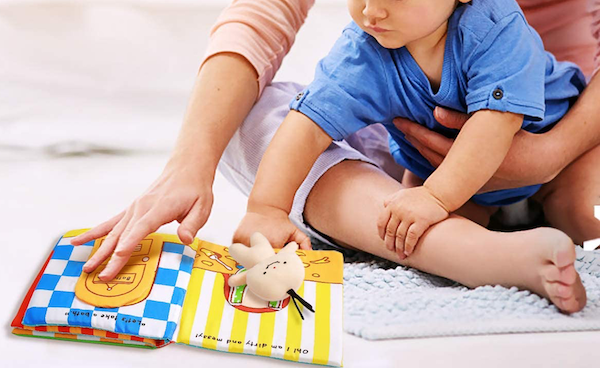 Libros de tela sensoriales y primeros libros de imágenes para bebés