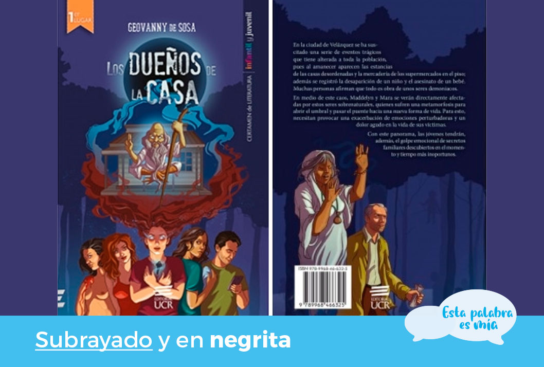 Portada y contraportada del libro "Los dueños de la casa"