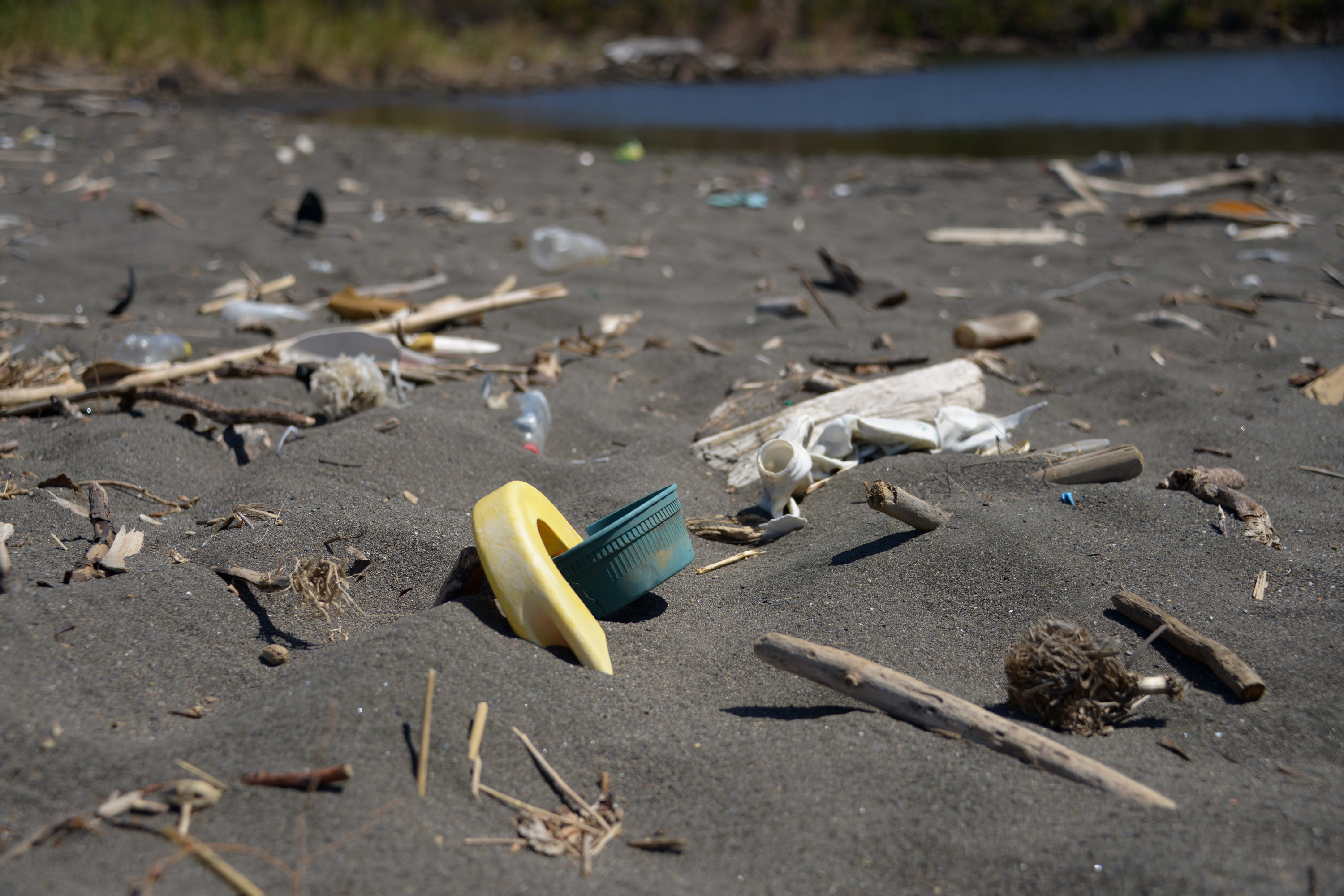 Plástico en la playa