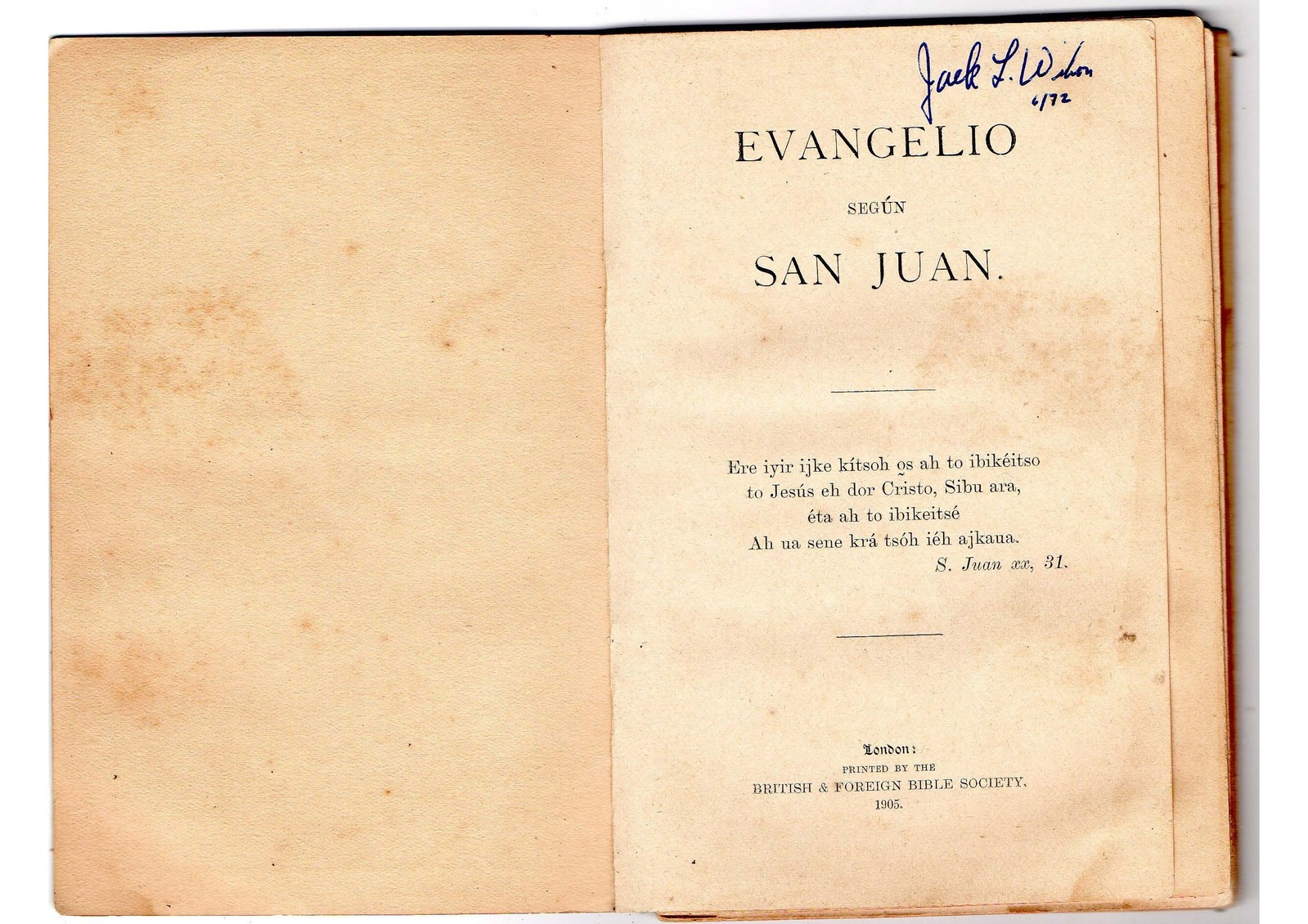 El Evangelio de San Juan en bribri