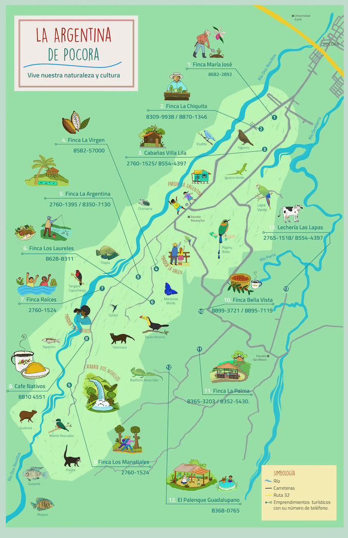 Mapa agua en Pocora