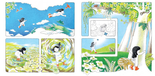 La exposición de Grettel Andrade está conformada por 15 ilustraciones infantiles realizadas en …