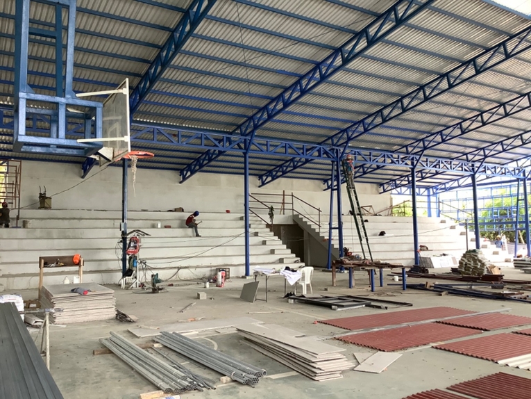 Este es el avance que tiene la remodelación (casi total) del gimnasio de la Sede de Guanacaste …