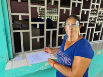 Genoveva Urbina Espinoza, lideresa de la comunidad de Villanueva, Upala. Foto cortesía del …