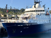 A bordo del barco científico R/V Sally Ride, de la Institución Scripps de Oceanografía, con sede …