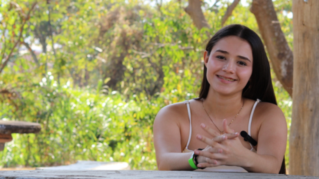 Ashley Nicole González Villegas, estudiante de odontología de primer ingreso, 2024.