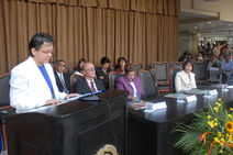 Dra. Montserrat Sagot durante inauguración