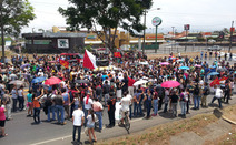 Manifestación en San Ramón 16 de abril 2013