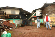 Secuelas del terremoto en Fraijanes, enero 2009