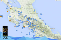 Mapa de sismos de Costa Rica