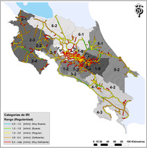 Mapa de carreteras según IRI