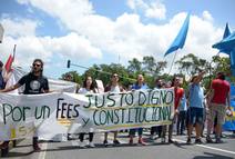 estudiantes de las universidades públicas del país se manifestaron en defensa del presupuesto para la educación pública 