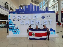 En imagen Cristian Suárez, Dalvin Rodríguez y Felipe Morales en el ACS Fall Meeting