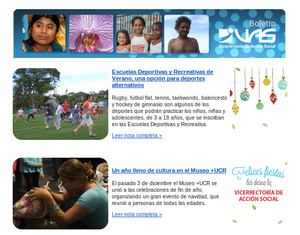  Invitamos a conocer las noticias de Acción Social en diciembre. Proyectos que vinculan a la …