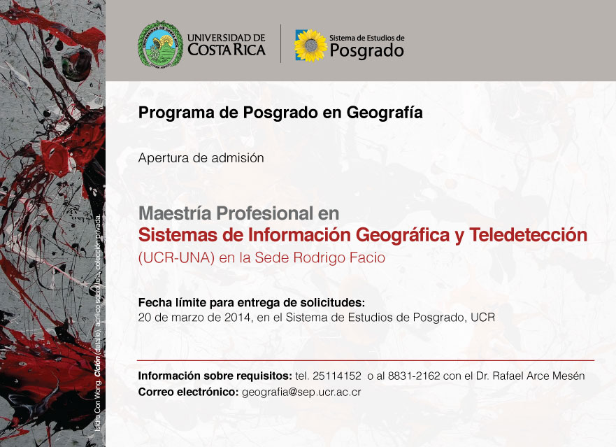  en la Maestría Profesional en Sistemas de Información Geografía y Teledetección (UCR-UNA) en la …