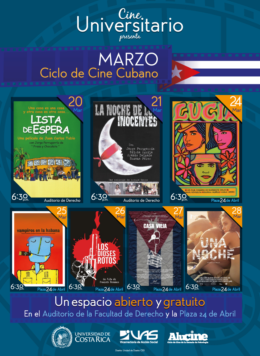  Continúa el Cine Cubano en el espacio: "Cine al Aire Libre" Semana del 24 al 28 de …