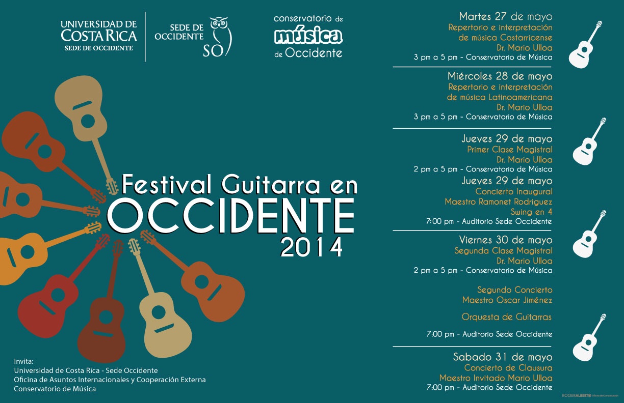  Charlas, clases maestras y conciertos. Conciertos a las 7:00 p.m. en el  auditorio de la Sede: …