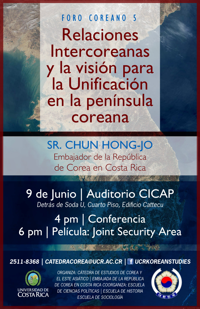  Posterior a la Conferencia, se proyectará la película J.S.A: Joint Security Area, relacionada …
