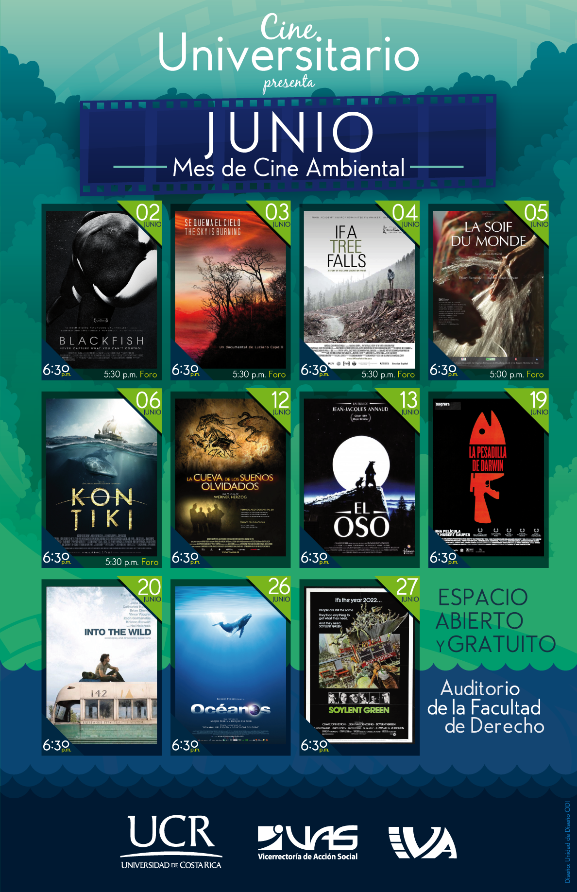  Cine en Semana Ambiental Esta semana de lunes a viernes, conversatorio desde las 5:30 p.m. y …