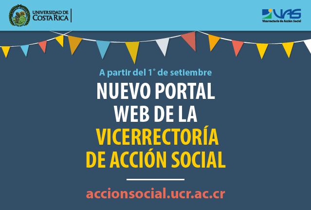  A partir del 1° de setiembre, la Vicerrectoría de Acción Social presentará su nuevo portal web …