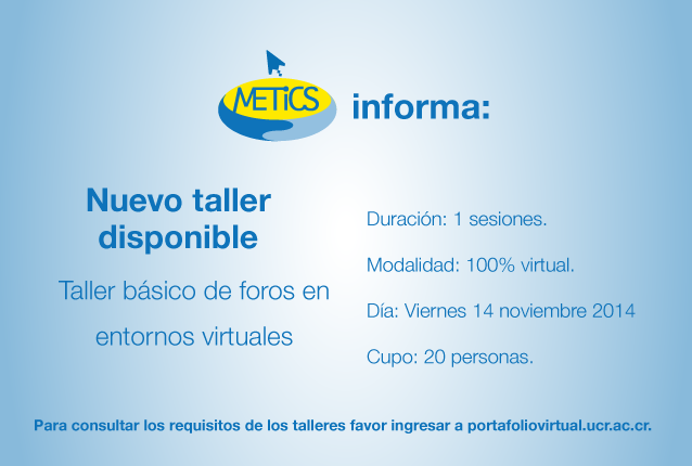  El aula estará vigente el 14 de noviembre de 2014, de 9:00 a. m. a 5:00 p. m. La inscripción se …