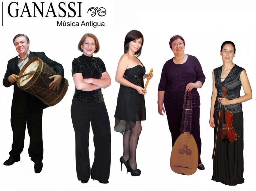  Grupo Ganassi.  Kattia Calderón (flautas dulces); Mariana Salas (violín); Esteban Rojas (viola …