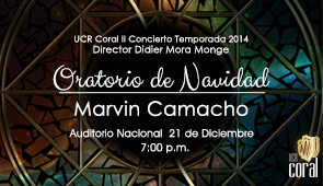  Estreno mundial del "Oratorio de Navidad", del compositor nacional Marvin Camacho …