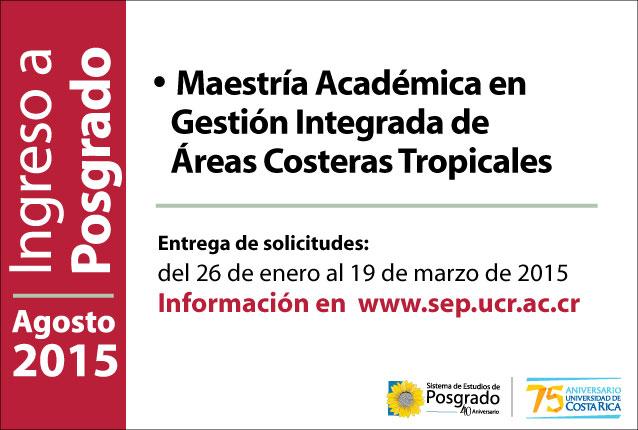  Programa de Posgrado en Gestión Integrada de Áreas Costeras Tropicales  Maestría Académica en …