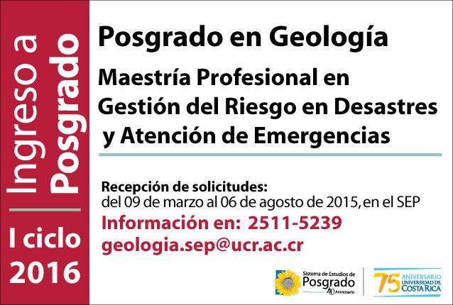  Maestría Profesional en Gestión del Riesgo en Desastres y Atención de Emergencias Inicio de …
