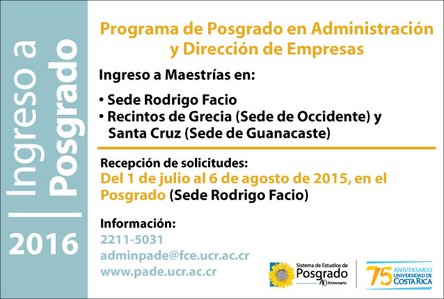  Sistema de estudios de Posgrado Programa de Posgrado en Administración y Dirección de Empresas …