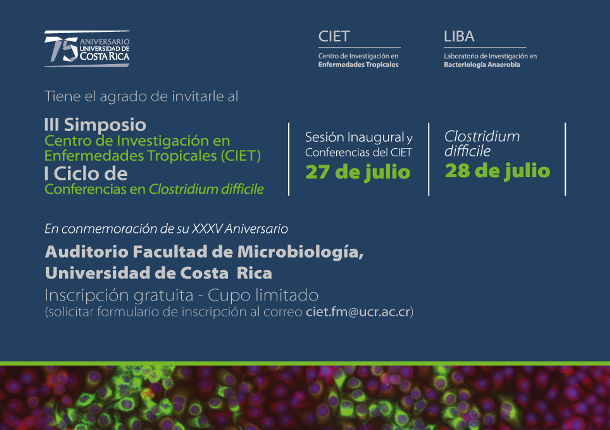  Solicitar formulario de inscripción al correo electrónico: ciet.fm@ucr.ac.cr 