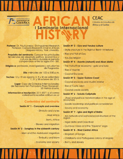 Ver programa y contenidos en el documento adjunto "seminario_african_history_programa" 