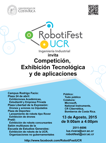  9:00 a. m.: Apertura del Festival y competición: Escuela de Arquitectura 10:00 a. m. a  4:00 p. …